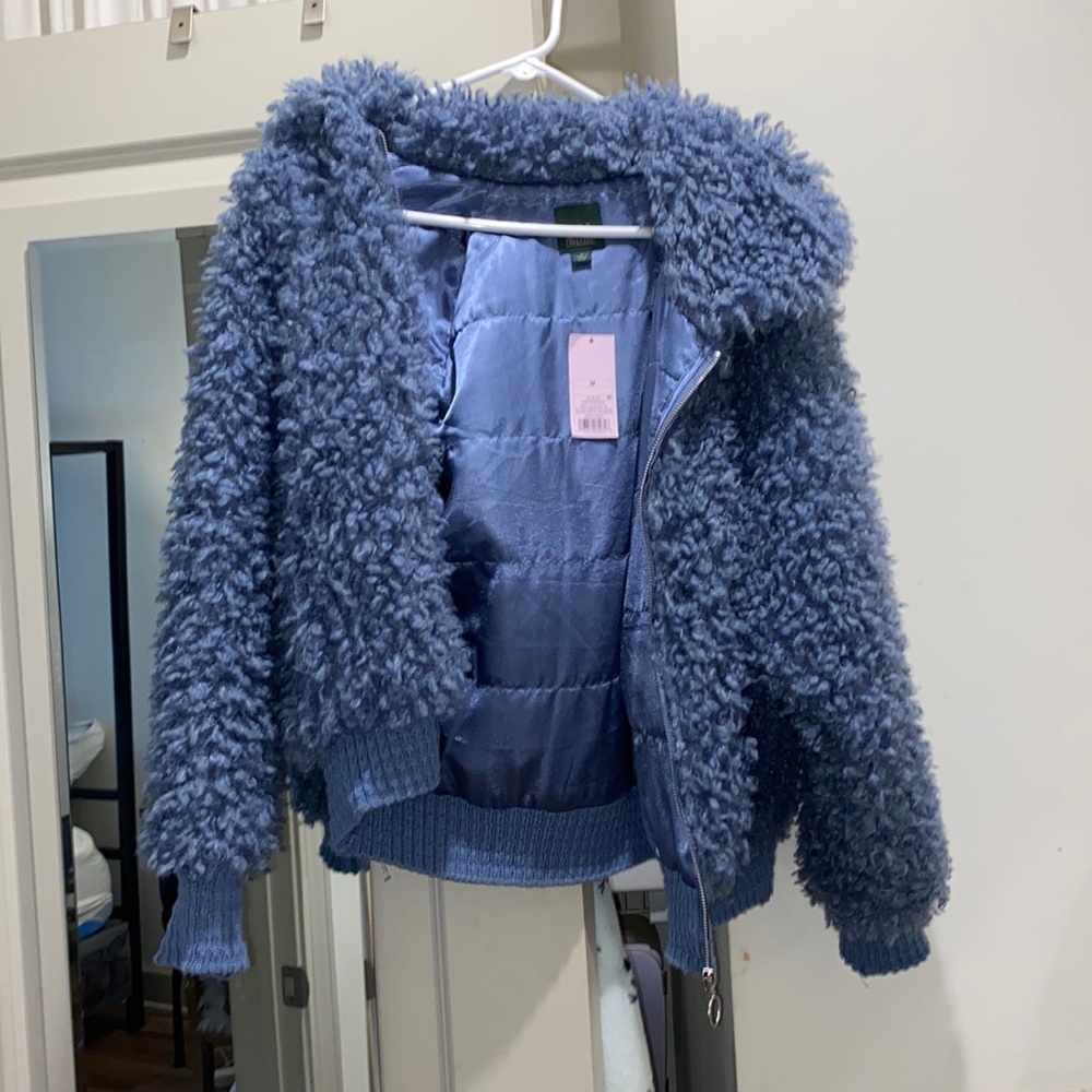 Super comfy blue jacket.